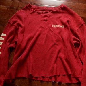 Pacsun red cropped long sleeve